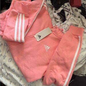Adidas women’s coral pink sweater